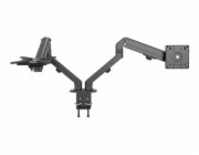 Vision VFM-DAD/4 - Montážní sada - nastavitelné rameno - pro 2 LCD displeje nebo LCD displej a notebook / tablet - hliník, ocel - matná čerň - velikost obrazovky: 17"-27" - upevnitelné na stůl