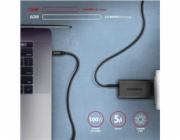 AXAGON BUCM32-CM05AB, SPEED+ kabel USB-C <-> USB-C, 0.5m, USB 20Gbps, PD 100W 5A, 4K HD, ALU, oplet, černý