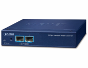 Planet XT-915A průmyslový konvertor, 2x 10G/1G Base-X SFP+, 0~50°C, DIN, SNMP
