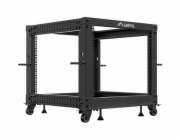 Lanberg Otevřený rack 19   9U 600x600-1100 nastavitelný černý