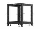 Lanberg Otevřený rack 19" 12U 600x600-1100 nastavitelný č...