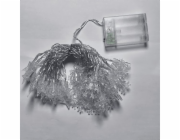 Activejet LED vánoční osvětlení stromku sněhová vločka/hvězda - 10m/80 teplých bílých světel napájených 3xAA bateriemi EHD-LS06