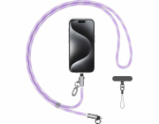 Usams Nabíjecí kabel SJ746 30W USB-C na Lightning s poutkem na krk 1,2 m fialový
