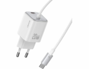 Usams JC Series CC261 20W GaN mini rychlonabíječka 2xUSB-C bílá