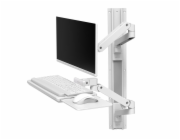 Ergotron LX Pro - Montážní sada (2 ramena, 2 rozšíření, zásuvka pro klávesnici, vysouvací podložka pod myš, držák na myš, 2 základny pro montáž na stěnu, nástěnná trasa 34", svorka na zeď, 2 cable cha