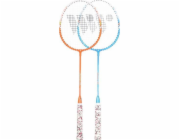 WISH Sada badmintonových raket ALUMTEC 55K modrá+oranžová + 3dílná raketa WISH universal