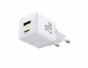 Nabíječka do sítě Baseus Palm 20W, 1xUSB, 1xUSB-C bílá