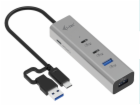 i-tec Universal Charging Metal HUB 2x USB-C + 2x USB-A Po...
