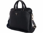 Taška Guess Grained Zipper Pocket Triangle Logo 15 černá
