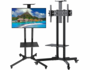 DNA TV STAND podlahový stojan černý ocelový TV držák 32-70 až 50 kg