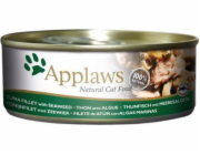 APPLAWS Tuna fillet with seaweed in broth - mokré krmivo pro kočky - 156g