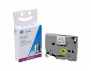G&amp;G Label Tape 12mmx8m B/W  compatible with Brother Tze-231