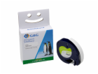 G&amp;G Label Tape 12mmx4m B/W  Compat.with Dymo S0721520...