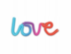 TelForceOne RGB LED neon LOVE FLRN01 + dálkové ovládání F...