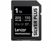 Lexar paměťová karta 1024GB Professional SILVER PLUS SDXC™ UHS-I, čtení/zápis: 205/150MB/s