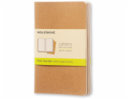 Moleskine Sada 3 zápisníků Cahier Journals P (9x14 cm), hladké, 64 stran, písková