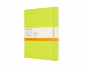 Moleskine Zápisník Classic XL (19x25cm), linkovaný, měkká vazba, 192 stran, citronovo zelená