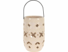 Keramická lampa 23 cm s rukojetí béžová KO-095202930bezo