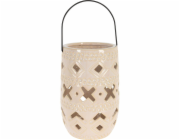 Keramická lampa 23 cm s rukojetí béžová KO-095202930bezo