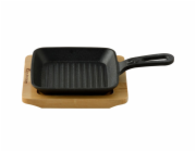 Pánev litinová na gril COOK & SHARE 13,7x22,2x2,2 cm černá BGMP-3808-EM