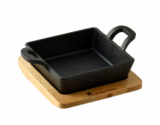 Pekáč litinový s podstavcem COOK & SHARE 12,6x18,5x3,6 cm černá BGMP-3805-EM