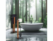 WC sada Amir kov/bambus černá/hnědá 22x18x70 cm KL-22573