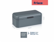 Chlebník Frisca kov, šedá 42,5x22,5x17,5 cm KL-12840