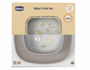 Chicco -1600235-SADA 2 TALÍŘŮ ŠEDÁ 12M+