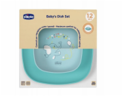 Chicco -1600225-SADA 2 MODRÝCH TALÍŘŮ 12M+