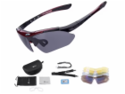 RockBros Polarizační cyklistické brýle 10001 - SET černé ...