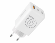 OBAL:ME GaN Cestovní Nabíječka USB-A + 2xUSB-C 65W White