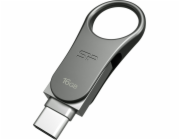 USB flash disk Silicon Power Mobile C80 16GB, USB typu A / USB typu C 3.0 (3.1 Gen 1), titanový