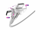 STATIK PowerPivot Pro rotating 2-in-1 USB-C Cable White 2m