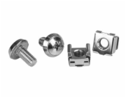 Startech Rack Screws - 20 Pack - Installation Tool - 12 mm M6 Screws - M6 Nuts - Cabinet Mounting Screws and Cage Nuts (CABSCRWM620) - Šrouby a matice pro regál - stříbrná (balení 20)