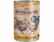 WIEJSKA ZAGRODA Kittens Krůtí s kuřecím masem - mokré krmivo pro kočky - 400g