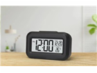 WG - Budík s vnitřním teploměrem WG DigiTherm Alarm, černá
