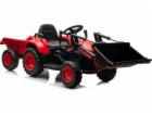 Lean Cars Bateriový traktor s lžící BW-X002A Červený LEAN...