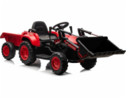 Lean Cars Bateriový traktor s lžící BW-X002A Červený LEAN CARS