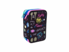 Penál CoolPack, 20 cm x 13 cm, černý/různé barvy