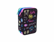 Penál CoolPack, 20 cm x 13 cm, černý/různé barvy