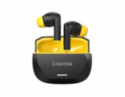 Bezdrátová stereo sluchátka True wireless Hexagon 7, černo/žlutá