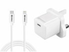 Sandberg 441-64 USB-C 20W Charger UK+Lightning, Incl. 1m ...