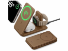 ESR Qi2 3-in-1 Travel Wireless Charging Set - Brown