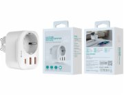 Deví síťová nabíječka Smart Series 2A+C PD 20W Auto Power Socket - White