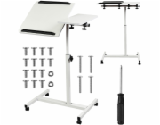 Mobilní stojan na psací stůl/notebook Maclean, bílý, výškově nastavitelný 59-89 cm, max. 30 kg , MC-121 W