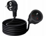 LTC Prodlužovací kabel zástrčka - zásuvka 10m černý