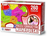 Zachem Vzdělávací puzzle , 260 dílků. Mapa Polska (ZACH0062)