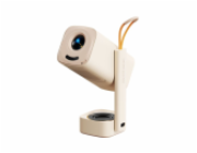 YABER T1 Pro, mini WiFi projektor s otočným stojanem, Full HD 1080P,220 ANSI lumenů, krémová