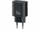 USAMS T65 33W rychlonabíjecí síťová nabíječka 1x USB-C 1x...