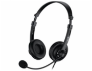 GENIUS sluchátka HS-230U, USB-C, 2.4m, černá